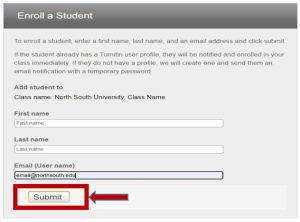 Turnitin - Add student 2