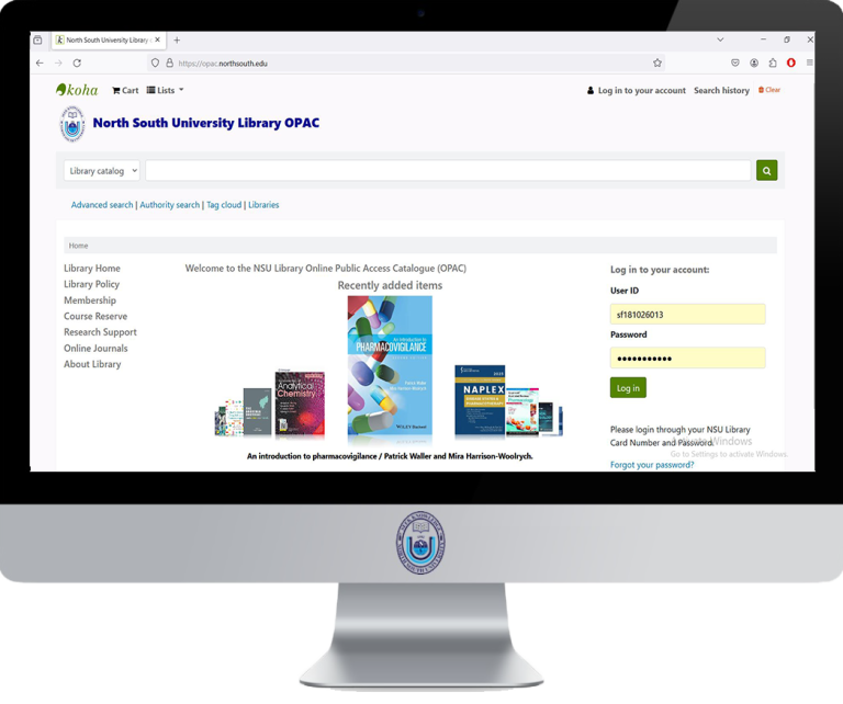 NSU Library OPAC Ebook